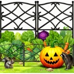 Mevronisshop - amagabeli cl�ture jardin m�tal 5 panneaux, 60cm(h) x 3m(l), barri�re ext�rieure d�corative ...