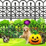 Mevronisshop - amagabeli clture jardin mtal 5 panneaux, 81cm(h) x 3m(l), bordure dcorative rsistante ...