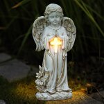 Mevronisshop - ange pour tombe r�sistant aux intemp�ries, figurine d'ange solaire, r�sistante aux intemp�ries, ...