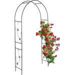Mevronisshop - arche a rosiers en m�tal, portail jardin, hxlxp : 227x114x37 cm, tuteur solide pour plantes ...