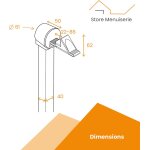 Mevronisshop - arrt de portail battant et tube - arrt en composite tube en aluminium - systme de fermeture ...