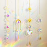 Mevronisshop - attrape soleil cristal, 4pcs suncatcher pour fen�tre chambre et jardin, attrape soleil ...