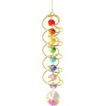 Mevronisshop - attrape soleil en cristal, carillon attrape - soleil avec double spirale, pendentif ornement ...
