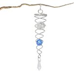 Mevronisshop - attrape soleil cristal suspendu, carillon a vent exterieur avec chane et crochet en mtal, ...