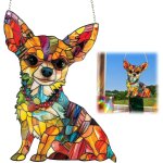 Mevronisshop - attrape - soleil mignon en forme de chihuahua, a suspendre a la fentre, dcoration a ...