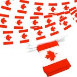 Mevronisshop - banderole de drapeaux du canada - 5m, 20 drapeaux 14x21 cm en tissu polyester, impression ...