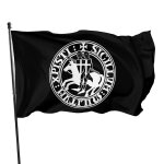 Mevronisshop - banni�re d�corative de 90 x 150 cm, deux templiers vikings, chevaliers, crois�s, d�coration ...