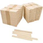 Mevronisshop - batonnet bois, 1000pcs baton de sucette en bois naturel, spatule epilation, pour projets ...