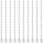 Mevronisshop - belle vous pampilles cristal transparent en forme de goutte (lot de 10) - pampilles deco ...