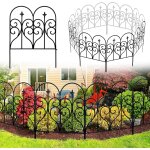 Mevronisshop - bordure de clture de jardin dcorative en mtal 81 cm x 3 m - panneaux de clture en ...