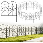 Mevronisshop - bordure de cl�ture de jardin d�corative en m�tal 81 cm x 3 m - panneaux de cl�ture en ...