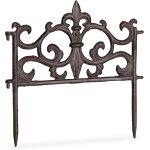 Mevronisshop - bordure de jardin fonte de fer, cl�ture jardin en m�tal piquet plate - bande antiquit�s, ...