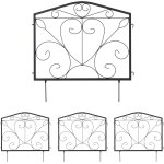 Mevronisshop - bordure de jardin, hxl par pice: 60 x 60 cm, mtal, clture a planter, 4 elments dcoratifs, ...
