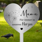 Mevronisshop - bouchon funraire coeur en mtal avec inscription mama fr immer in unseren herzen dcoration ...