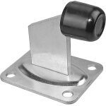 Mevronisshop - bute de porte avec tampon en caoutchouc 100 x 80 mm pour portails roulants et portes ...