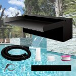 Mevronisshop - cascade dversoir de jardin kit fontaine de piscine en acier inoxydable, design elgant ...