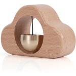 Mevronisshop - cloche de commer�ant pour ouverture de porte, carillon eolien magn�tique en bois en forme ...