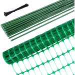 Mevronisshop - cl�ture de d�limitation cl�ture mobile 30 m de long & 1 m de haut avec 25 piquets, filet ...