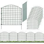 Mevronisshop - cl�tures de jardin 10 panneaux - 78cm h x 78cm l + 11 p�les, chien de barri�re animale, ...