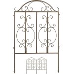 Mevronisshop - cl�ture de jardin en acier, syst�me d�embo�tement 3 pi�ces, bordure d�corative, hxl : ...