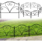 Mevronisshop - cl�ture de jardin d�corative 45 cm h x 50 cm l 5 panneaux longueur totale 2, 5 m cl�ture ...