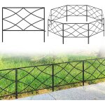 Mevronisshop - cloture jardin exterieur, bordure jardin mtal de 40, 6 cm x 2, 8 m, noir panneaux de ...