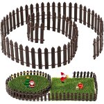 Mevronisshop - cl�ture de jardin miniature, cl�tures en bois brun cl�ture flexible d�coration de jardin ...