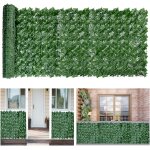 Mevronisshop - cl�ture de lierre artificielle 1m x 3m, cl�ture d�corative jardin lierre �cran haie rouleau, ...