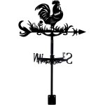 Mevronisshop - coq girouette de jardin exterieur poulet en fer forg� girouette de toit jardin direction ...