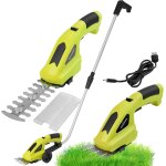 Mevronisshop - coupe bordure sans fil, 2 en 1 cisaille � gazon 7. 2v, taille haies sans fil, manche long ...