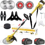 Mevronisshop - d�broussailleuse � batterie, coupe bordure sans fil 4 en 1, avec 2 batteries 4. 0 ah, ...