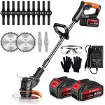 Mevronisshop - d�broussailleuses electrique sans fil, coupe bordures sans fil a 2 21v 2. 0ah batterie ...