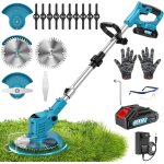 Mevronisshop - d�broussailleuse sans fil 21v, coupe - bordures 4 - en - 1 avec batteries 4. 0 ah - t�te ...