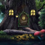 Mevronisshop - d�corations arbre elfe en miniature, d�coration du jardin ext�rieur, arbre art d�corations, ...