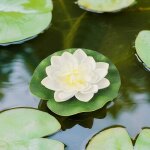 Mevronisshop - d�coration de bassin flottante - mini etang - fleurs de lotus flottantes - n�nuphars artificiel ...