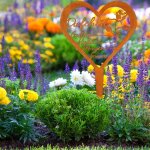 Mevronisshop - dcoration funraire rsistante aux intempries - 28 x 18 cm - en forme de coeur - en ...