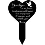 Mevronisshop - dcoration funraire rsistante aux intempries en forme de coeur avec inscription emotive ...