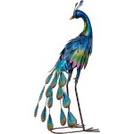 Mevronisshop - decoration jardin exterieur, statue de paon de jardin imperm�able, d�coration d'oiseau ...