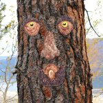 Mevronisshop - d�coration de visage d'arbre lumineux d�coration de jardin amusante d�coration d'arbre ...