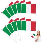 Mevronisshop - drapeau de b�ton d'italie, mini drapeau italien a main, lot de 10 drapeaux italie a main ...