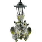 Mevronisshop - enfant dragon amoureux avec lanterne solaire 40 cm figure de dragon figure de jardin