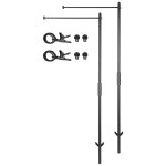 Mevronisshop - ensemble de 2 supports de drapeau yard - robuste, facile  monter, pince de fixation & ...