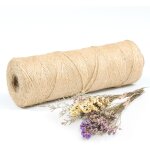 Mevronisshop - ficelle en jute naturelle 1mm x 200m ¿ corde solide et polyvalente pour jardinage, bricolage ...