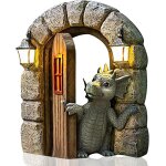 Mevronisshop - figurines de dragon de jardin d�coratives en r�sine - sculpture de dragon - porte ouverte ...