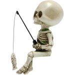 Mevronisshop - figurine squelette de p�che de 11, 4 cm - d�coration gothique d'halloween en r�sine - ...