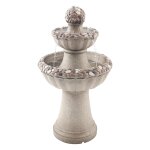 Mevronisshop - fontaine ext�rieure de jardin, hauteur 93 cm, cascade moderne a 2 niveaux, fontaine en ...