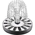 Mevronisshop - fontaine solaire pompe 100% verre, solaire flottant ext�rieur fontaine pompe bassin solaire ...