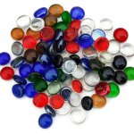 Mevronisshop - galets en verre color�s 955g, petit cailloux d�coratifs 17�20mm pour vase, aquarium, ...