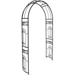 Mevronisshop - garden arche de jardin, mariage arche arceau a rosiers tuteur colonne, jardin m�tal arche ...