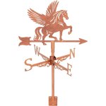 Mevronisshop - girouette cheval ail� en m�tal instrument de mesure de direction du vent avec installation ...